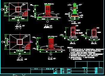 某钢结构售楼处独立基础节点构造详图