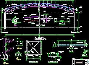 某钢管桁架网球馆屋盖结构设计图