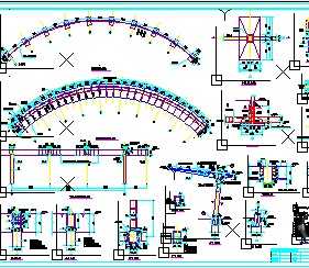弧形玻璃廊钢结构设计图