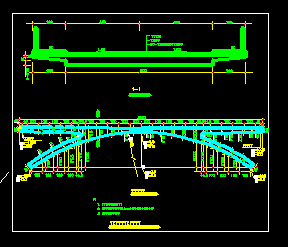 钢结构拱桥结构施工图纸