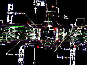 某道路地面标志标线设计图