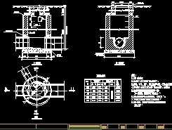 Φ1000mm圆形砖砌污水检查井(盖板式)钢筋配筋图