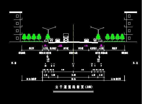 道路横断规划设计图纸