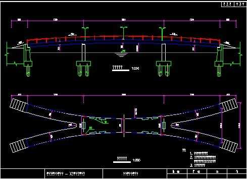 x形钢筋混凝土连续箱梁桥结构图