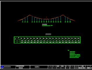 25 70 25m悬索桥(吴淞江人行天桥)施工图纸