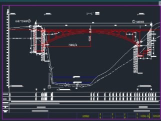 一跨70米的钢筋混凝土箱型拱桥施工图纸