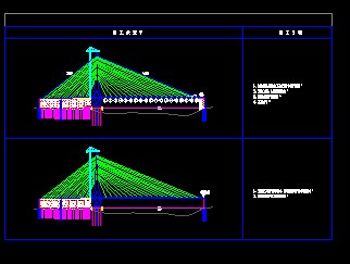 某斜拉桥工程施工示意图