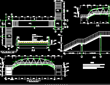钢结构过街天桥施工图纸