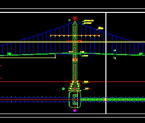 250米钢结构悬索桥桥梁全套施工图纸