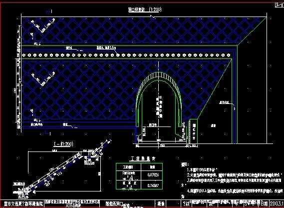 隧道施工全套图纸洞门设计