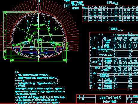铁路隧道衬砌参考图