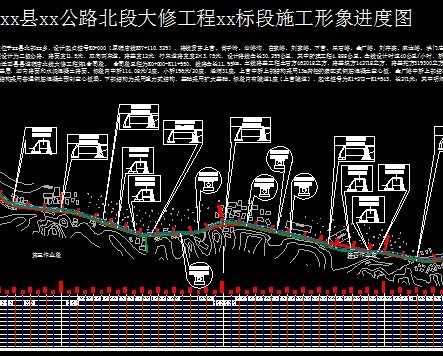 公路北段大修工程施工进度形象图