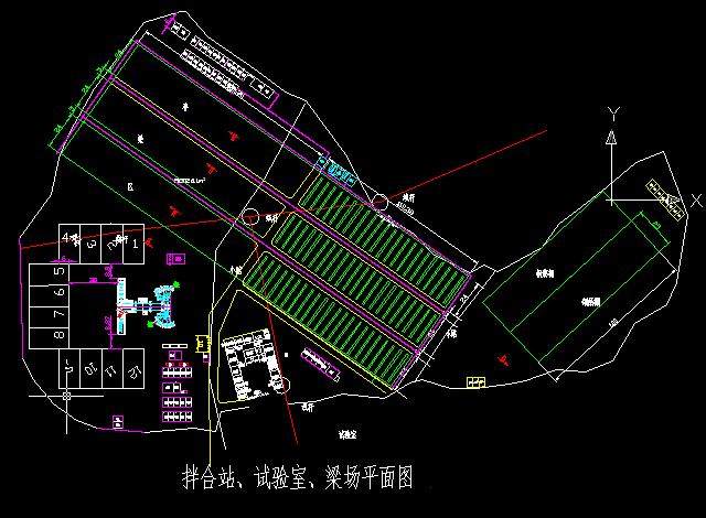 某预制梁场拌合站钢筋加工棚平面图