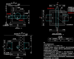 雨污交汇井穿越井大样及配筋详图