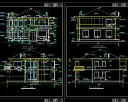 某二层带阁楼私人别墅建筑施工图纸免费下载 - 别墅图纸 - 土木工程网
