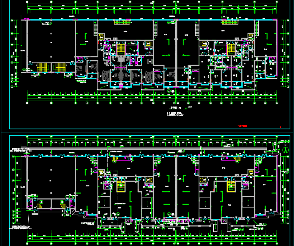 十八层商住楼建筑施工图（含结构、水电暖图）