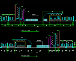 某学校大门建筑方案图纸