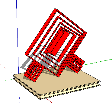 抽象雕塑sketchup模型