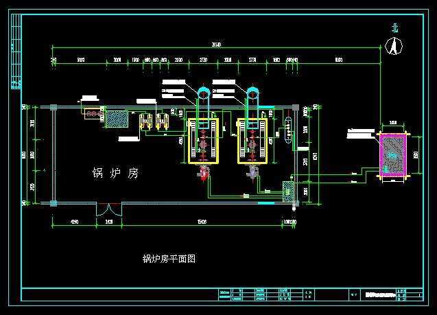 2台2t燃油蒸汽锅炉房流程图