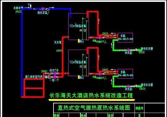 长乐海天大酒店空气源热泵热水改造工程