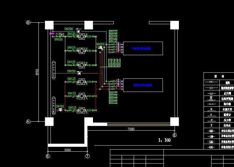 某宾馆制冷机房设计图纸