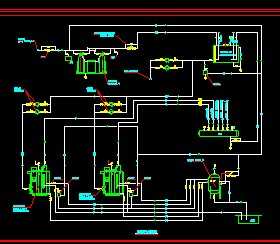 蒸汽锅炉热力系统图