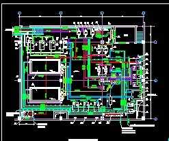 某师范大学泳馆冷冻机房平面布置图