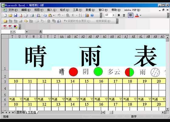 各种格式的晴雨表