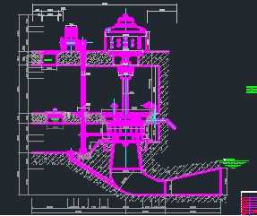 某水轮机工程剖面图