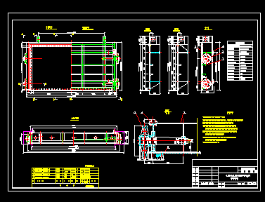 尾水闸门施工图纸