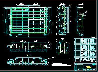 某排涝水闸6×8m钢闸门设计图