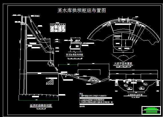 拱坝枢纽总体布置图