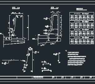 某桥钢筋混凝土护栏构造设计图