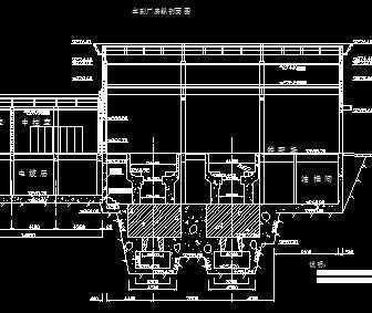 某电站主副厂房纵剖面图