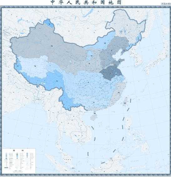 400万河流水系版中国地图免费下载 - 引调水工程