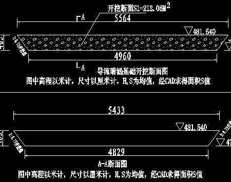 引水计量断面图