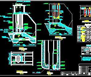 某电站大坝冲砂孔胸墙及闸门结构图