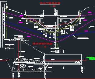 渠道取水坝平剖面图