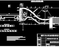 渠首溢流堰(戽流消能)设计图