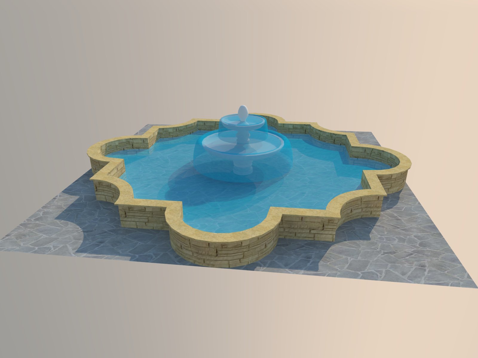 喷水池SketchUp模型