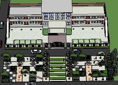 街心游园景观模型设计（su模型）