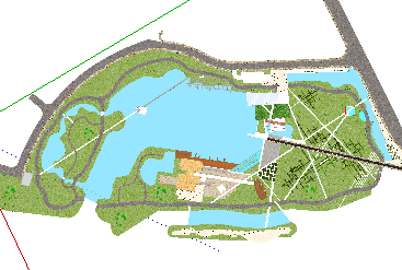 滨水模型景观规划设计（SU模型）