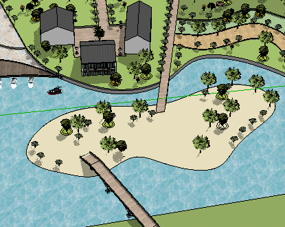 湖滨公园景观设计（SU模型）