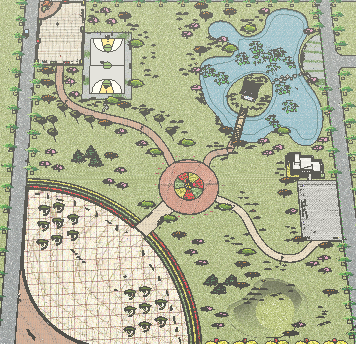 公园景观设计（SU模型）