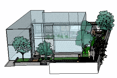 小庭院景观模型（SU模型）