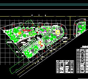 某道路三角绿地绿化设计图纸