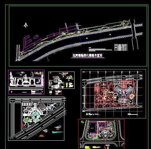 运河绿地绿化灌溉布置图免费下载 景观规划设计 土木工程网