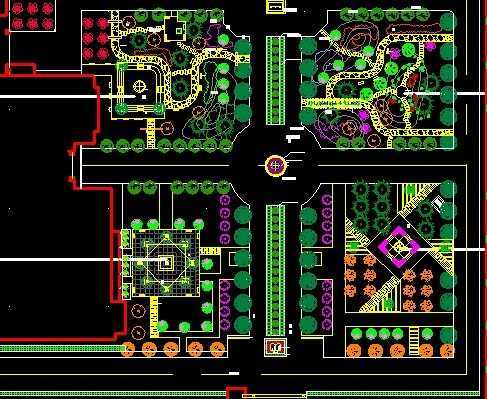 小区绿化施工图