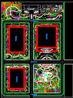 工业园绿化设计总平面图