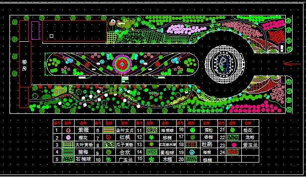 工业园绿化种植平面图纸